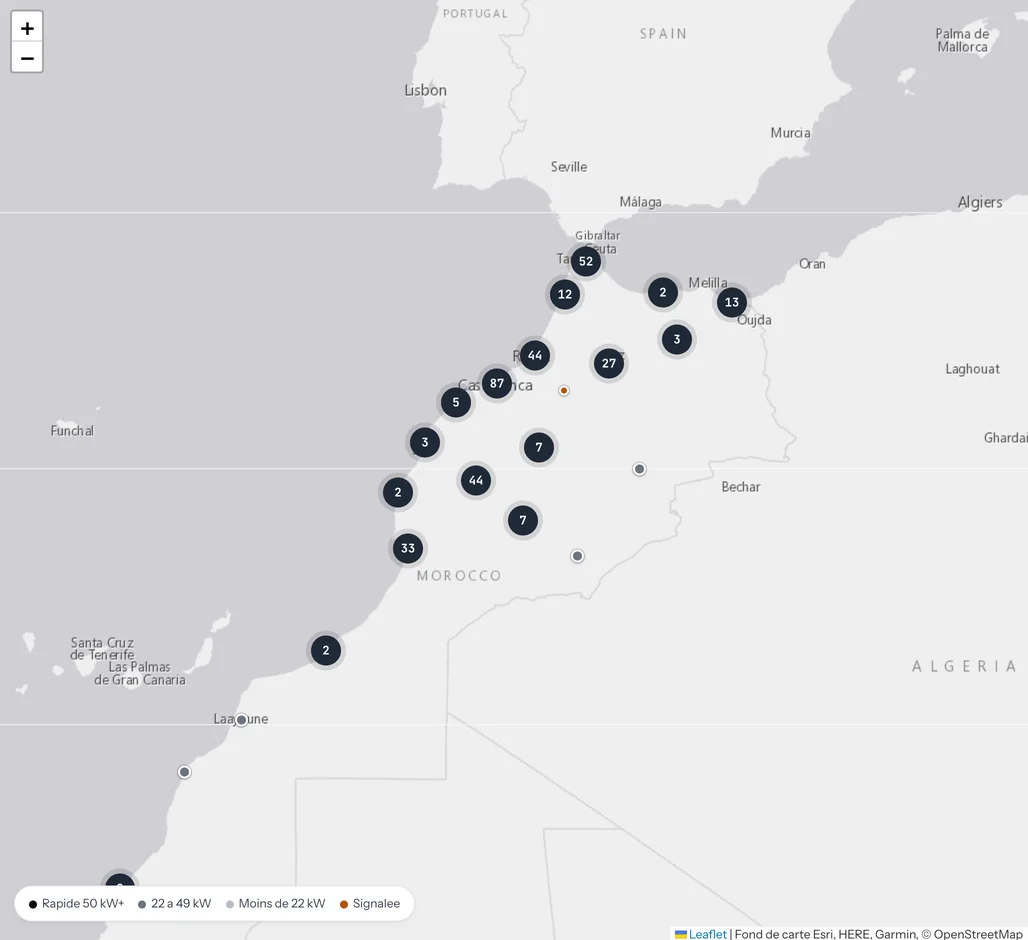 Chargma: public charging map of Morocco